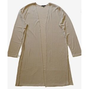 Ambiance Plus Size Longline Ribbed Open Front Cardigan NWOT 1X